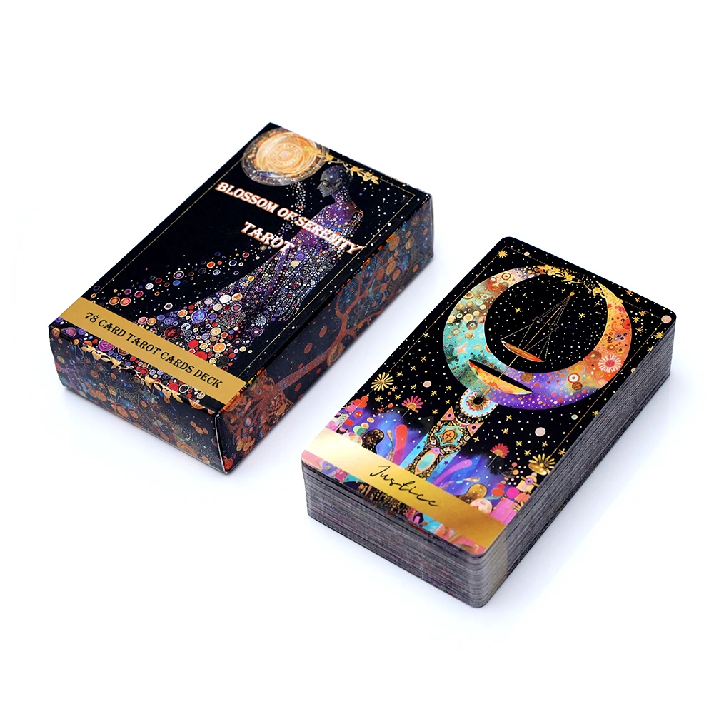 静寂の花タロットデッキ タロットカード カスタムタロットデッキ オラクルカード ボードゲーム 占い 家族パーティーゲーム カード