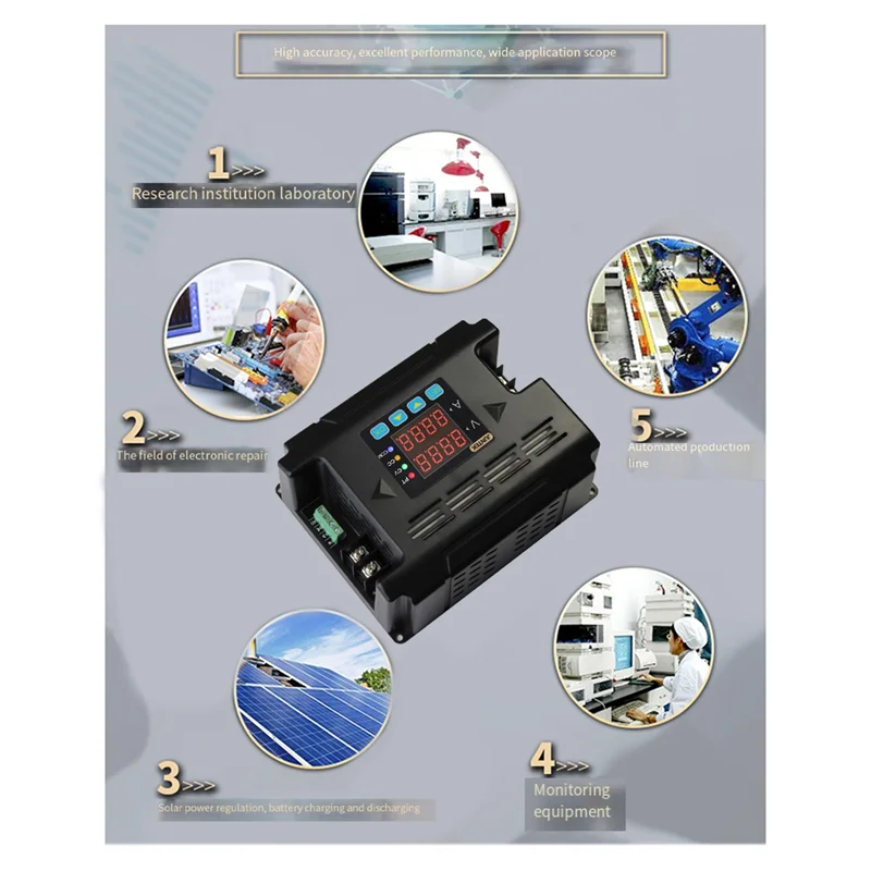JUNTEK 60V 24A DC-DC Step-Down fonte de alimentação, tensão constante e corrente LCD voltímetro conversor de tensão Buck