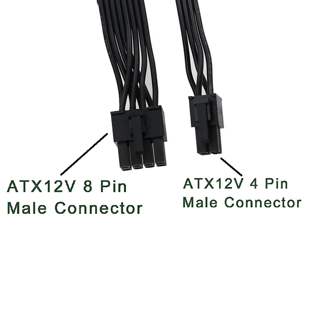 Exquisite-EPS12V CPU 8 Pin Female To CPU ATX 8 Pin And ATX 4 Pin Male Power Supply Extension Cable