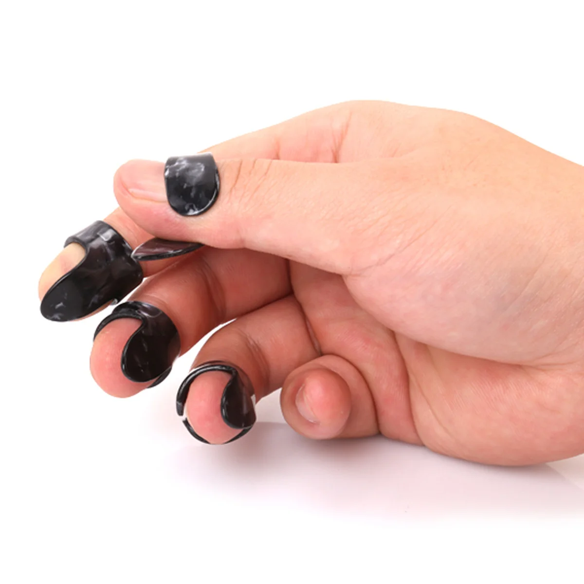 

12Pcs Finger Guitar Picks Thin Strong Celluloid Material Ideal for Bass and Acoustic Guitar Players Beginner Friendly Pain Free