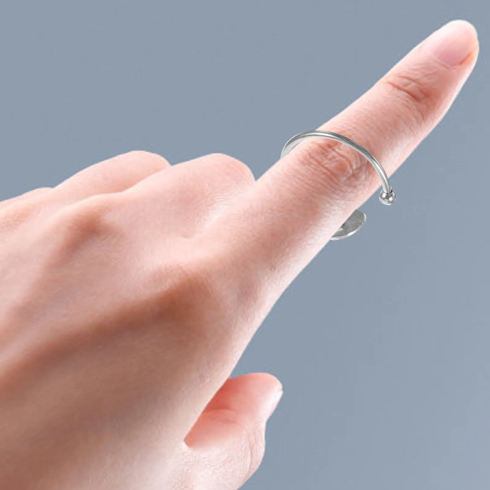 10 bases de anillo ajustables de acero inoxidable, bandejas redondas planas, materiales para hacer joyas DIY, materiales artesanales para anillos únicos