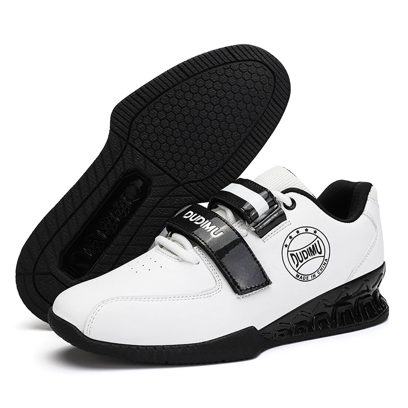 Men's High-End Professional Weightlifting Shoes for Fitness Squatting with Stable Grip Rubber EVA Sole Sports Shoes