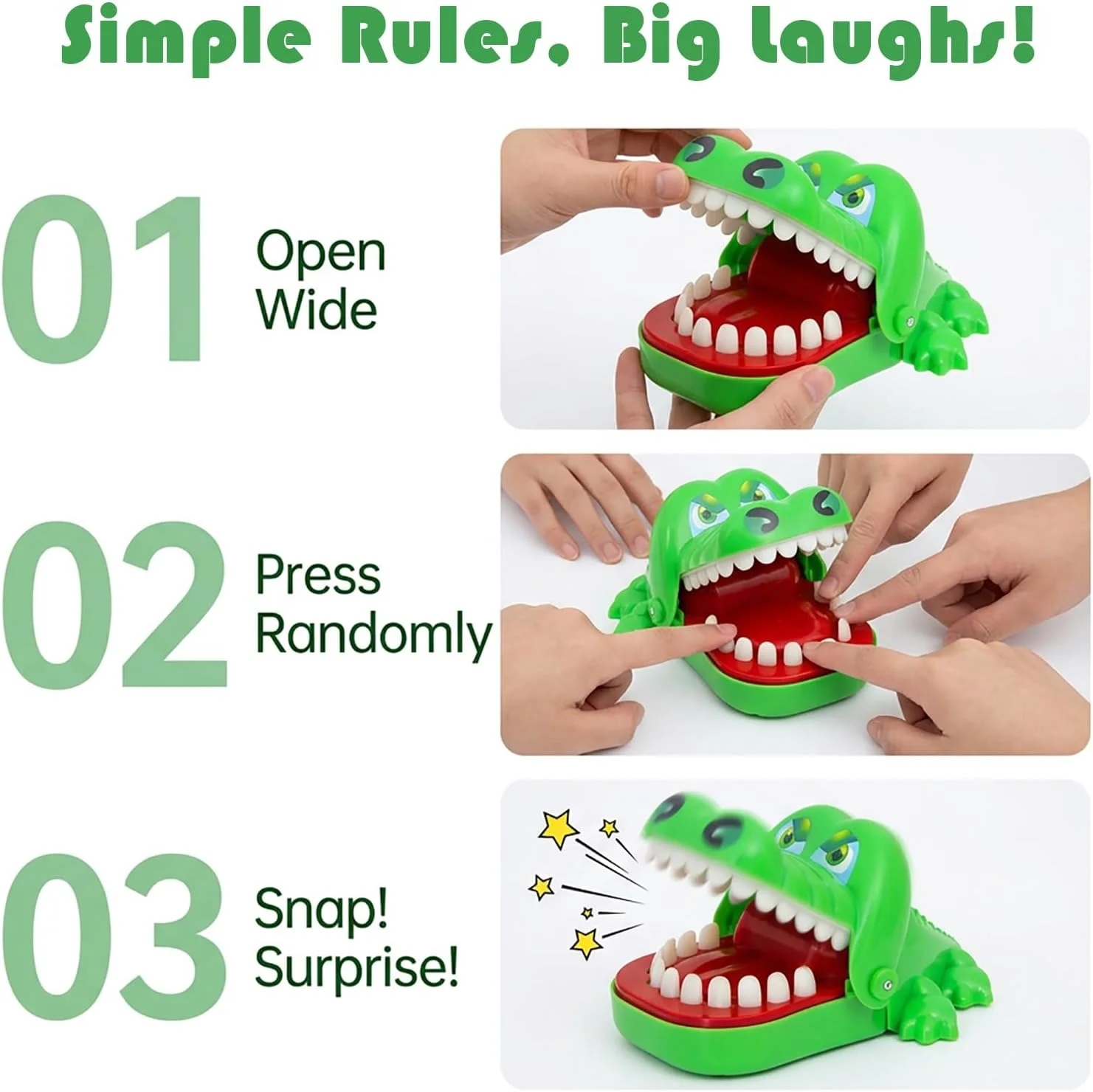 Crocodile Teeth Toys for Kids Alligator Biting Finger Dentist Games Funny for Party and Children Game of Luck Pranks Kids Toys