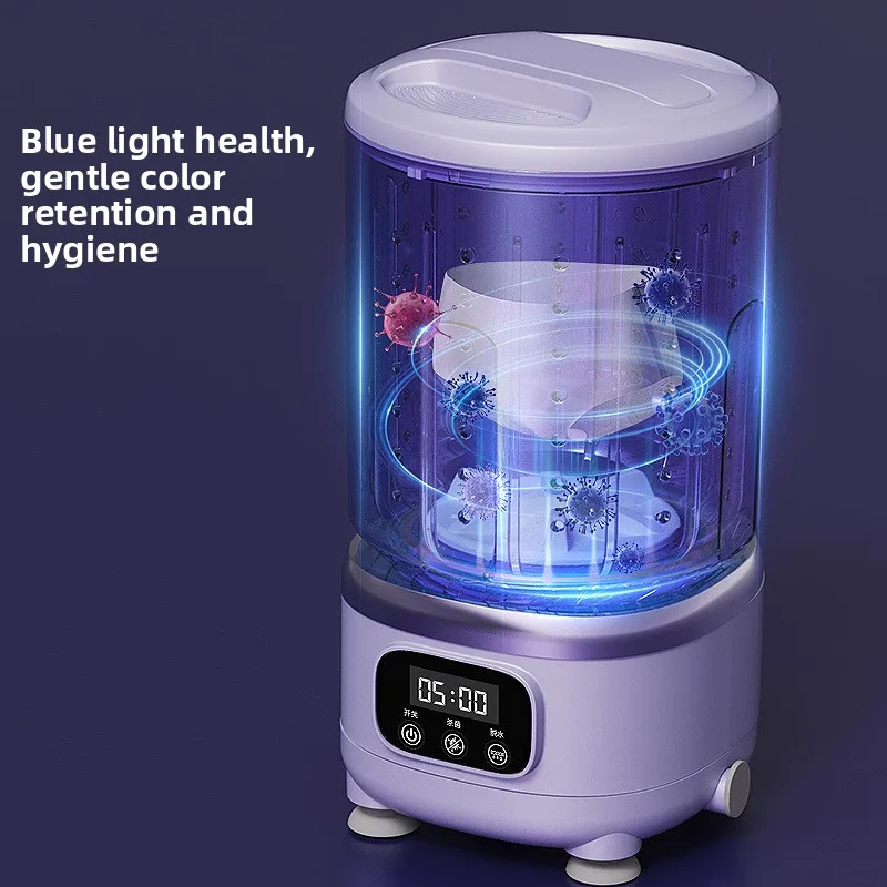 غسالة صغيرة محمولة بشحن لاسلكي أوتوماتيكي USB لغسالة الملابس الداخلية والجوارب المحمولة