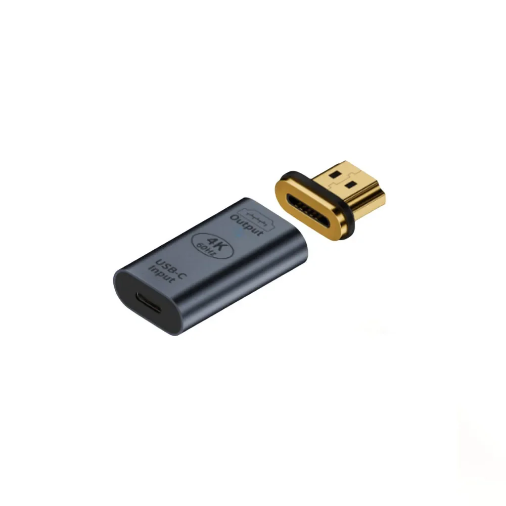 Portable Magnetic Type C to For HDTV Adapter 4K 60Hz Aluminum Alloy with Blue Indicator Light for Secure Connection