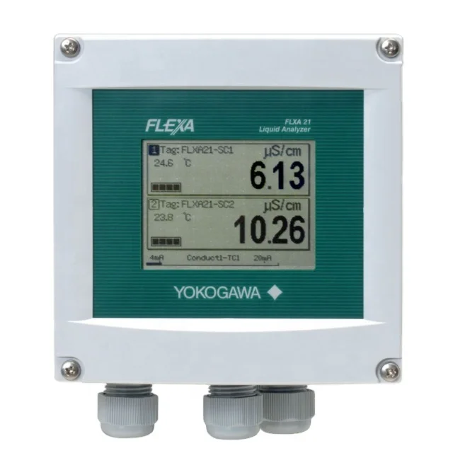 

Original YOKOGAWA The FLXA21 Modular 2-wire Liquid Analyzer measure liquid properties and supports the use of up to two sensors