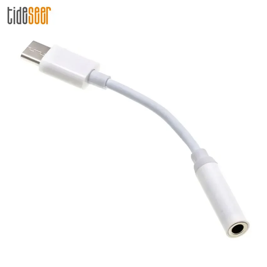 100pcs USB Type C to 3.5mm Jack Audio Aux Headphone Adapter Earphone Converter For Samsung Oneplus Xiaomi Redmi K30 Huawei