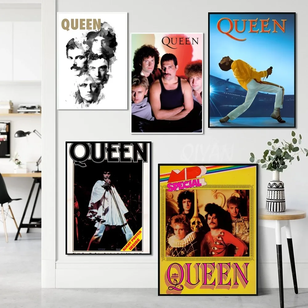 Poster Paper Print Home Living Room Bedroom Entrance Bar Restaurant Q-Queen-R-Rock-Band Cafe Art Painting Decoration