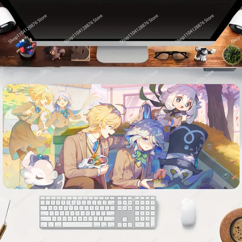Game Genshin Mousepad Gaming Mouse pad Gamer Pc Accessories Deskmat Keyboard Mat Desk Protector Mause Pads