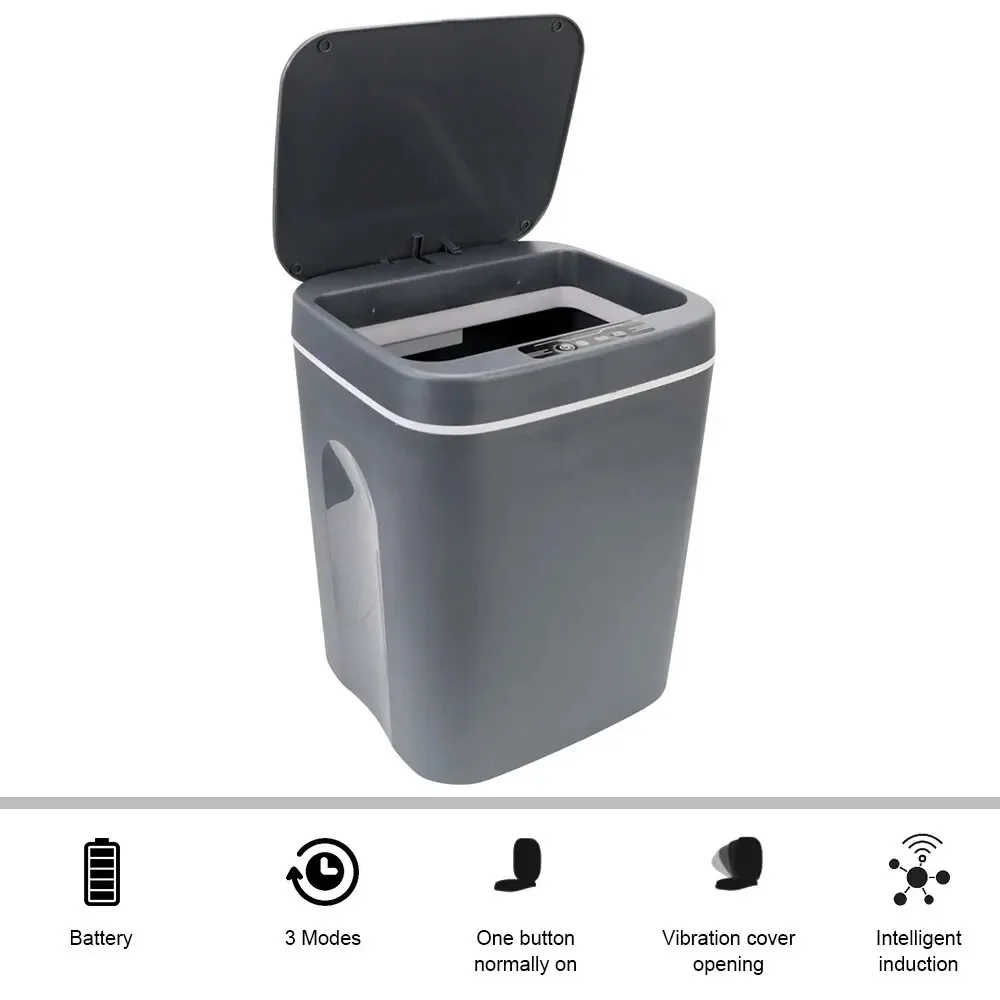 16L Automatic Sensor High-End Trash Can Contactless Smart Trash Can USB Charging Kitchen Bathroom Waterproof Trash Can