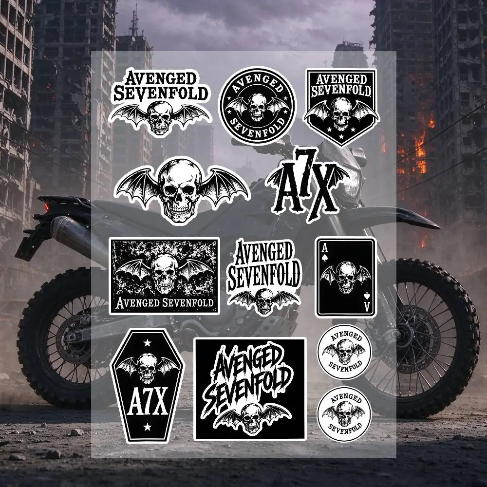 A-Avenged S-Sevenfold Stickers Moto Sticker Auto Body Bumper Windows Motorcycle Laptop Walls Vinyl Decal Car Tuning Accessories