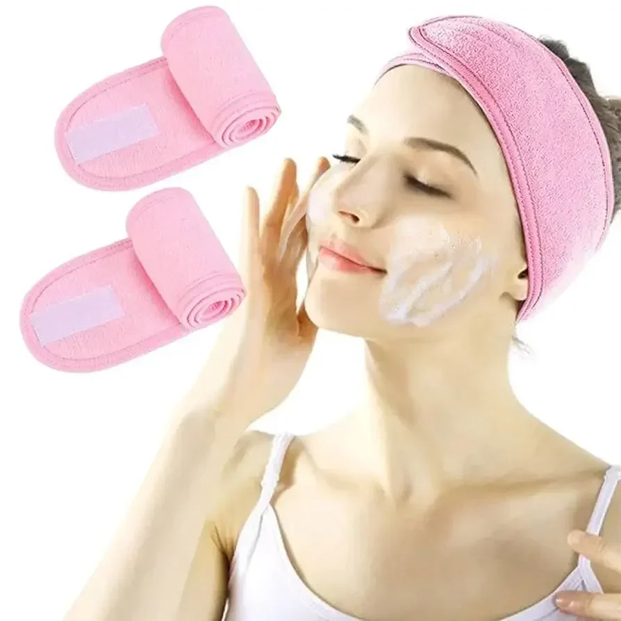 1/2pcs Women Bath Shower Makeup Wash Face Cosmetic Headband Hair Accessories Headband Adjustable Wide Hairband Yoga Spa Headwear