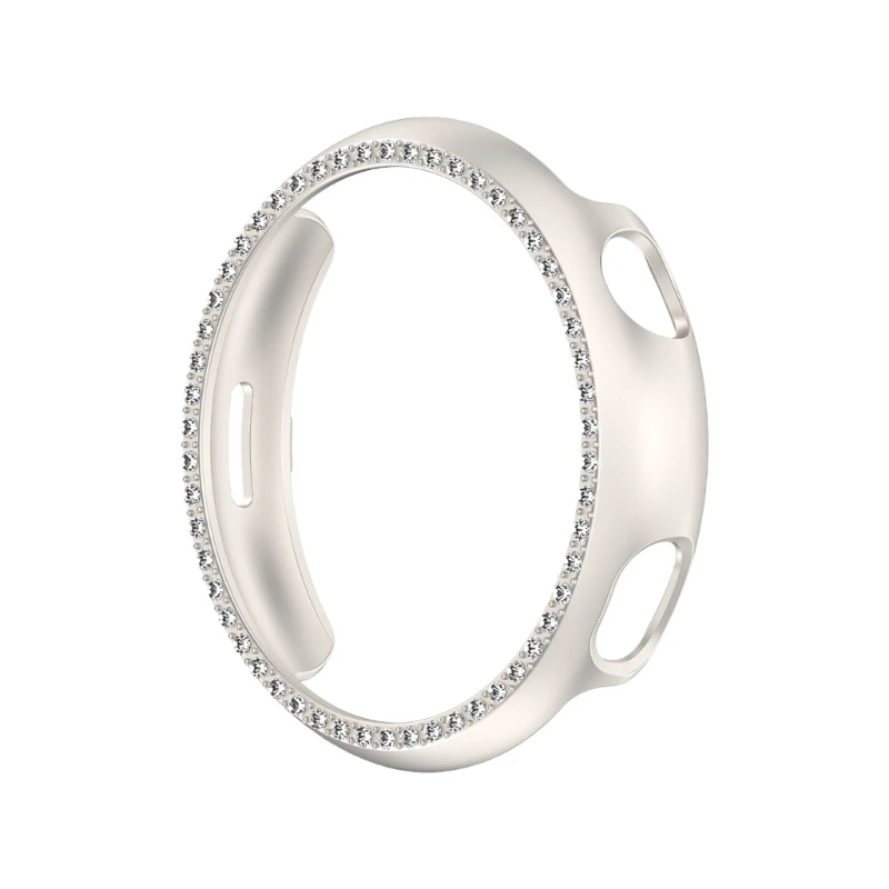 

Glittering Crystal Trim Semi Enclosed Crystal Watch Cover Shockproof Shimmering Housing with Hollowed Design for Watch 5