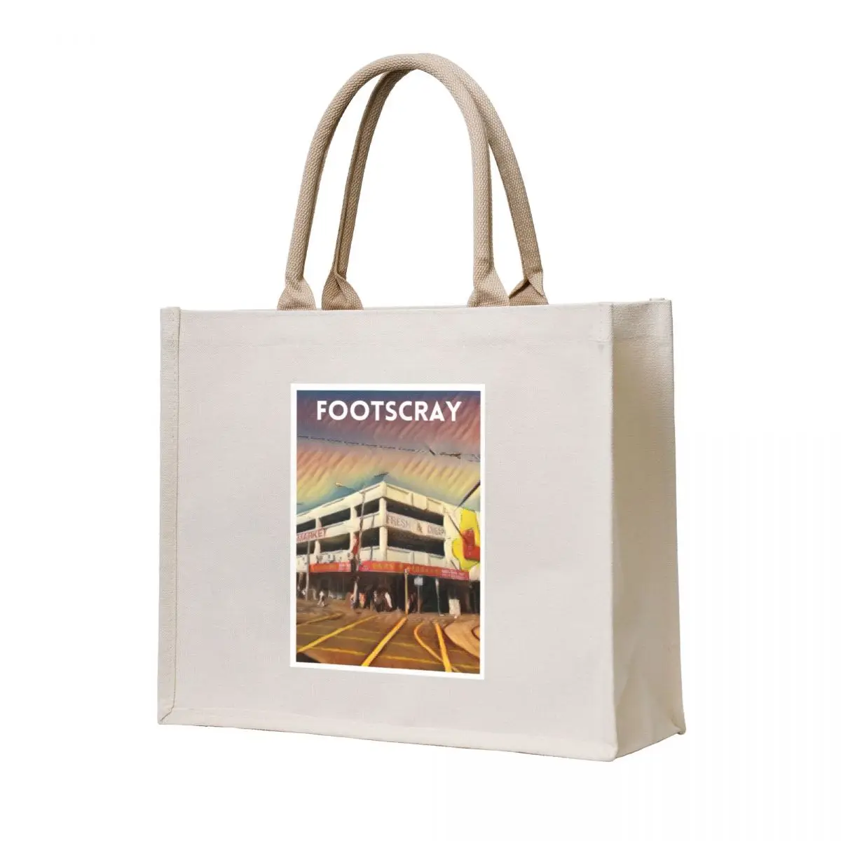 

Footscray Vintage Travel Tote Bag foldable reusable bag shopping bags foldable Women's tote bag