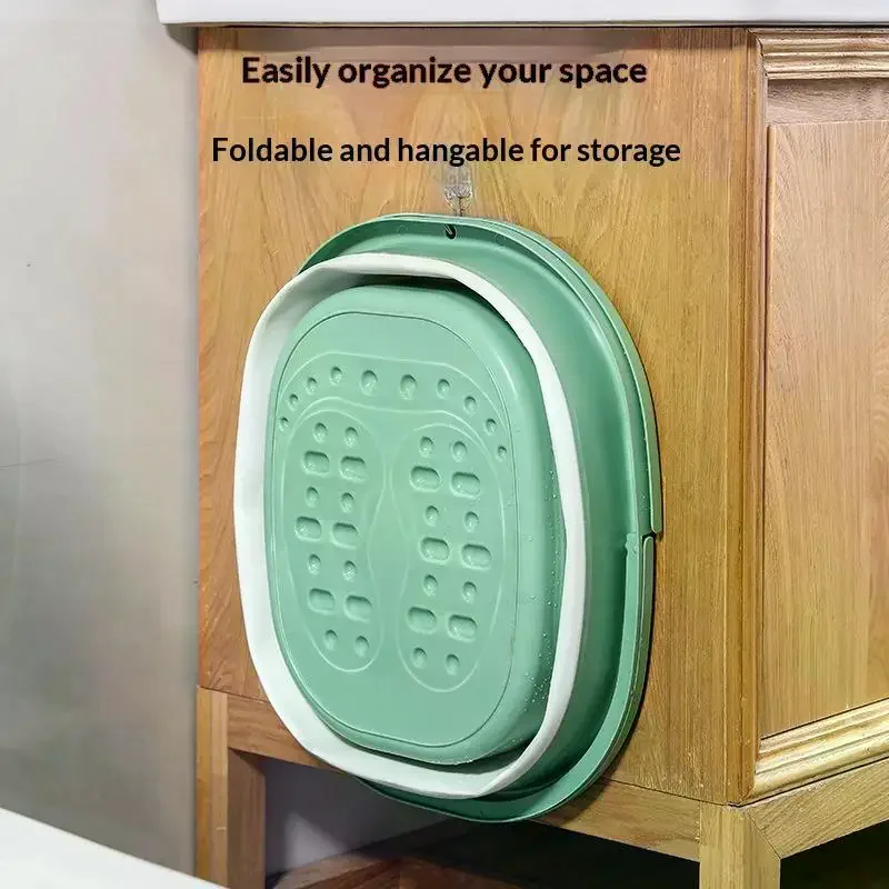 New Collapsible TEP Material Foot Soak Bucket Foldable Footbath Massage Tub Portable Spa Pedicure Bathtub For Family Daily Use