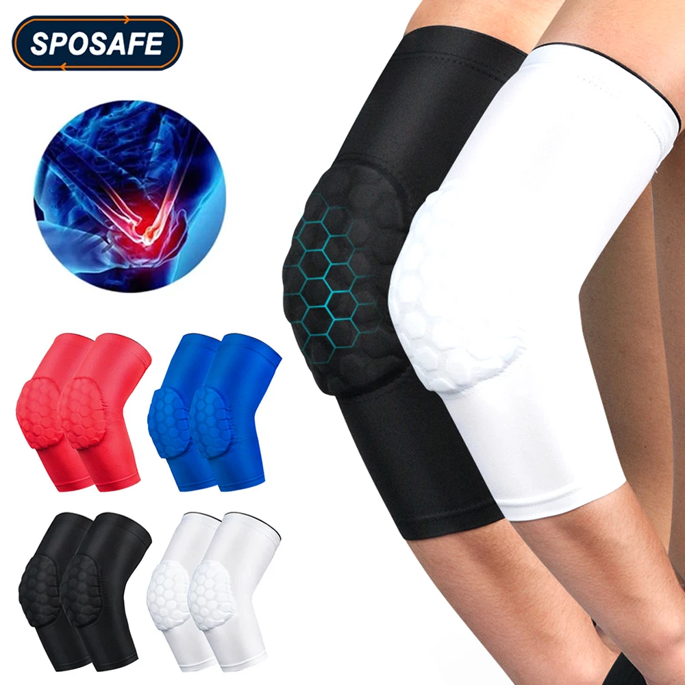 1Pair Arm Elbow Sleeves Honeycomb Foam Pads Crashproof Anti-slip Basketball Pads Men Women Sports Elbow Support Brace Protector