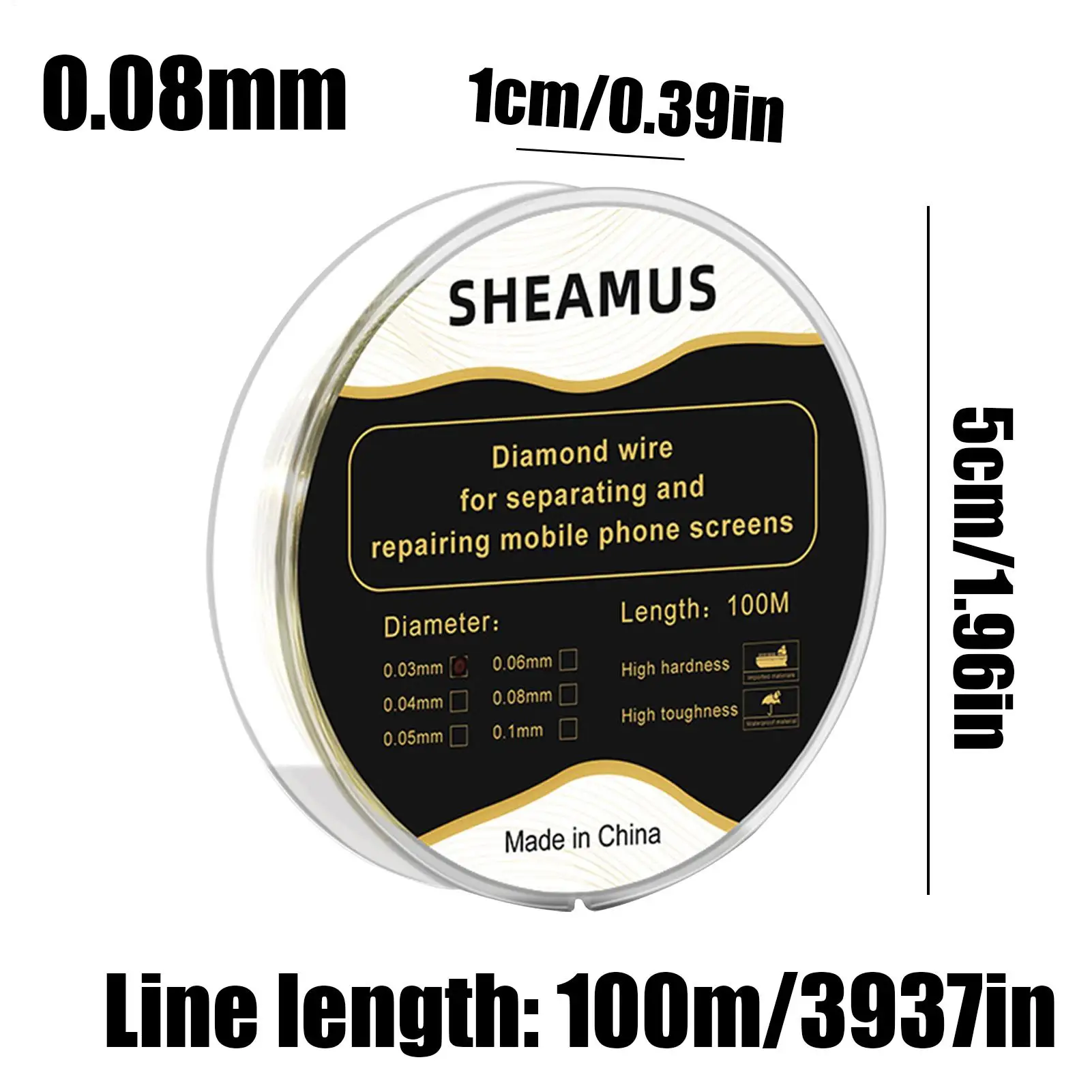 Разделительный провод для экрана 328,08 футов, разделительный провод для ремонта экрана 0,03 мм-0,08 мм, точный шнур, пила, аксессуары для мобильных телефонов