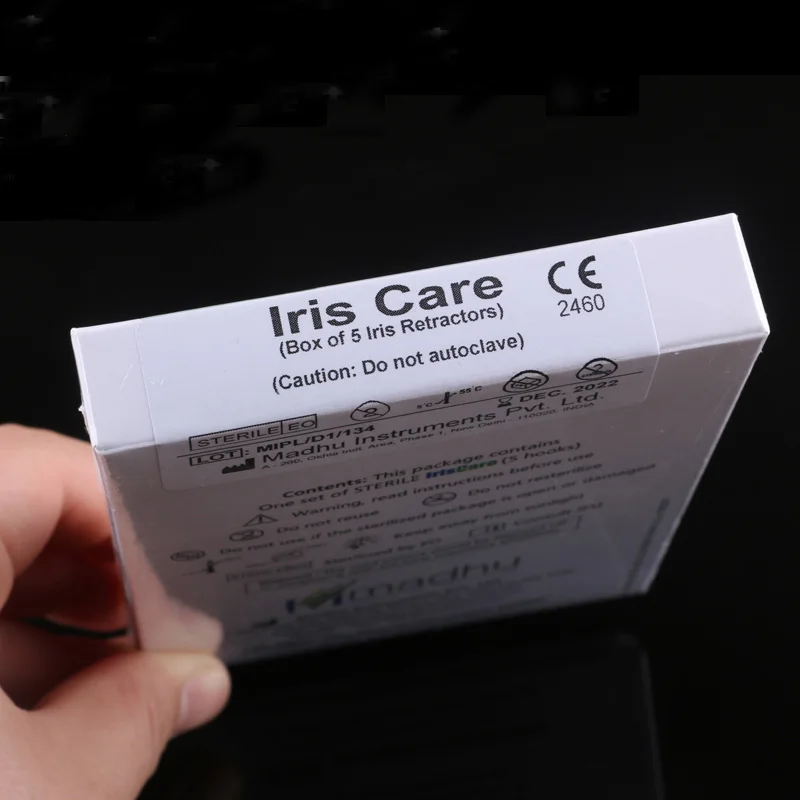 นําเข้ากล้องจุลทรรศน์จักษุเครื่องมือเครื่องมือ iris retractor 5 ชิ้น/กล่อง