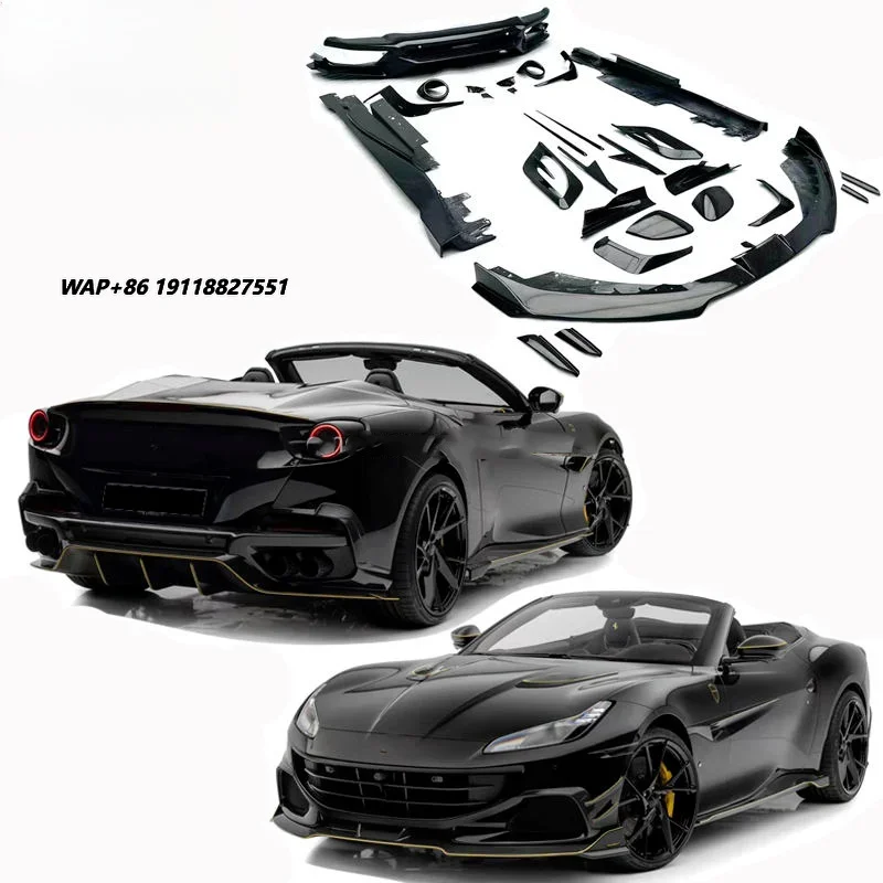 Suitable for Portofino Body Kit MSY Style Carbon Fiber Front Lip Mirror Cover Rear Diffuser Side Skirts Car Body Parts