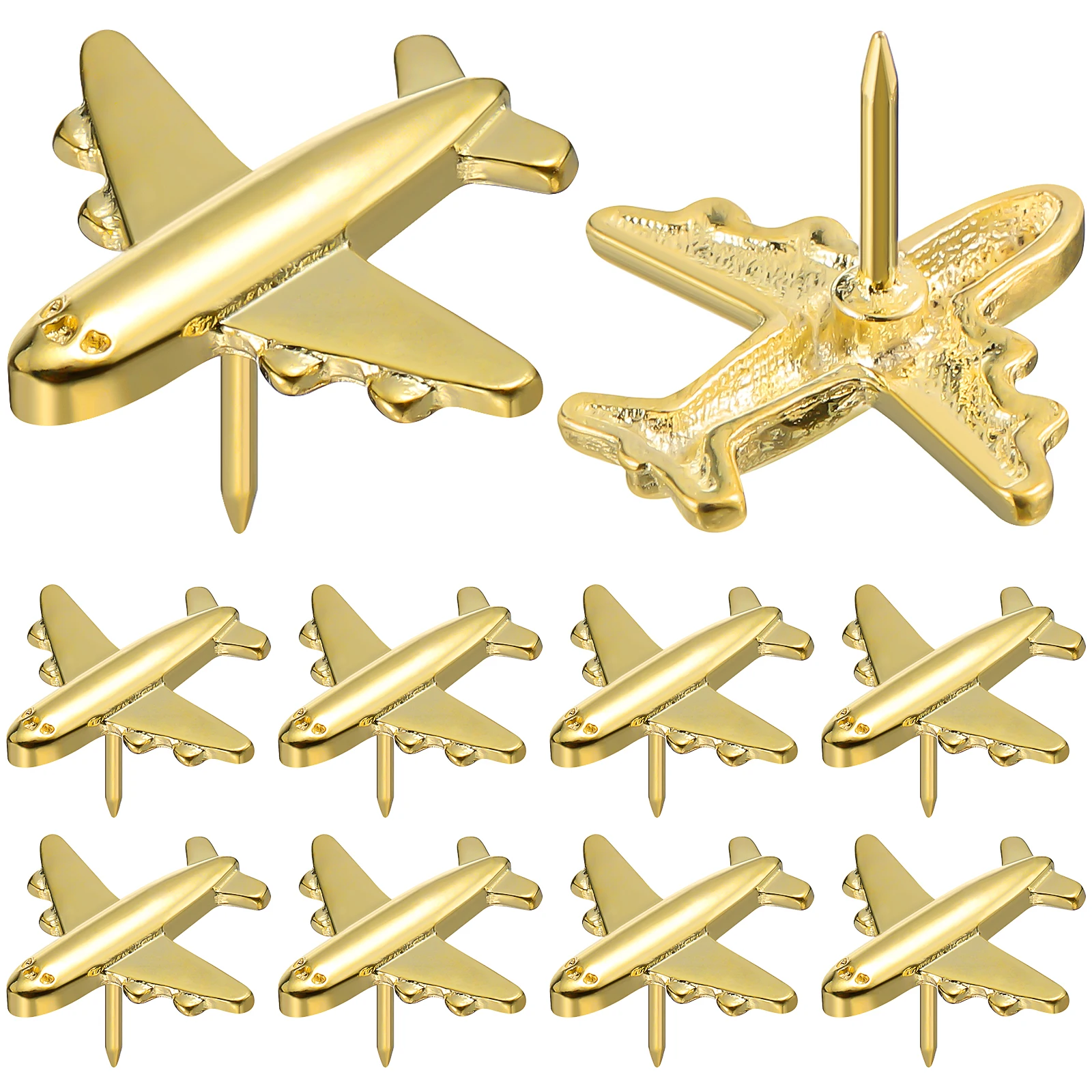 

Metal Airplane Thumbtacks Realistic Decorative Push Pins for Bulletin Board Cork Wall Map Markers Office Supplies Mini Tacks