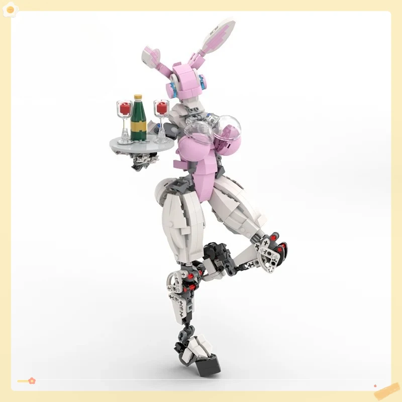 

Rabbit Girl Robot Building Blocks Set Female Mecha Angel Figures Bricks Model Collection Gifts for Adults Fans(468 PCS)