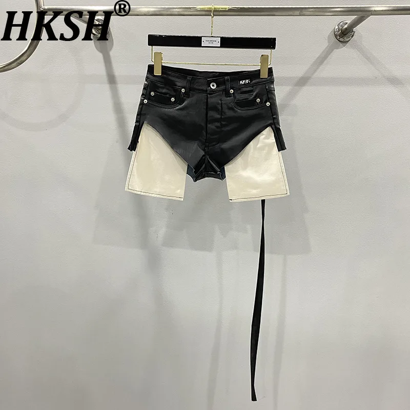 

HKSH Summer New Women's Jeans Contrast Color Multi-Pocket Elegant Sexy Streetwear Dark Hip Hop Chic Fashion Denim Shorts HK14229