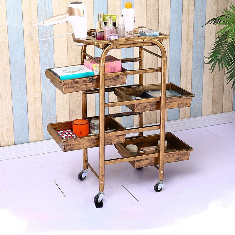 

Salon Styling Hairdressing Cart Barber Shop Essential Tool Car Beauty Salon Trolley Hairdressing Bar Furniture