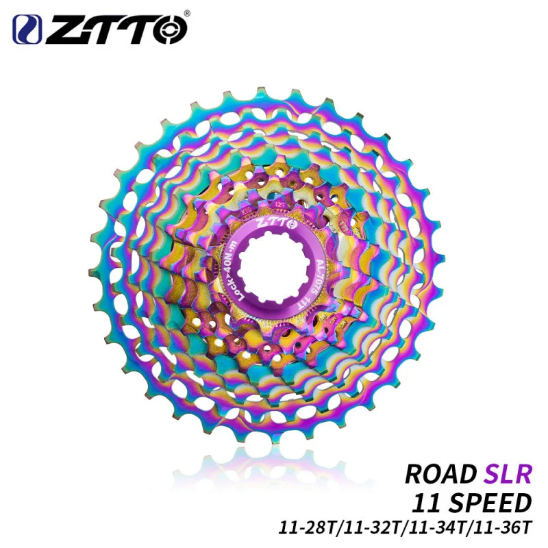 Ztto 11-Speed 32T/34T Colorful Hollow Cassette Road Bike Hg Dazzling Cassette Lightweight Design