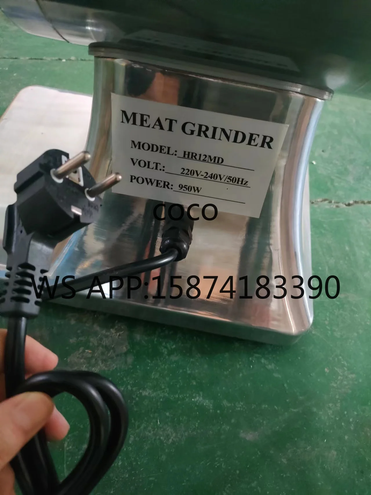 Commercial Meat Mincer Machine, Industrial Electric Meat Grinder 8 12 22 32 Size