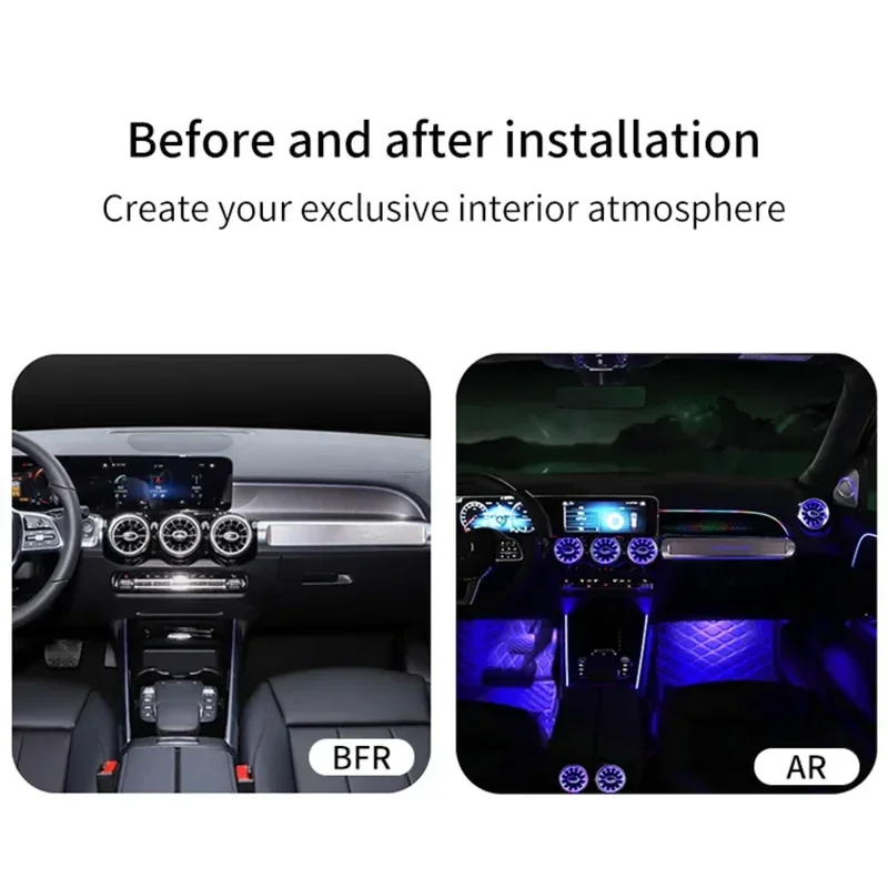 

For Mercedes Benz GLB-Class W247 EQA 2024: Center Console Starlight Decoration & Co-pilot Interior Panel Ambient Light