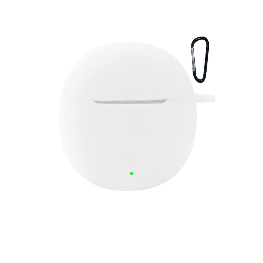 حافظة سيليكون مقاومة للصدمات لهاتف فيفو TWS Air 2 ، حماية كاملة الحافة ، غطاء سماعات بلوتوث ، بلون سادة