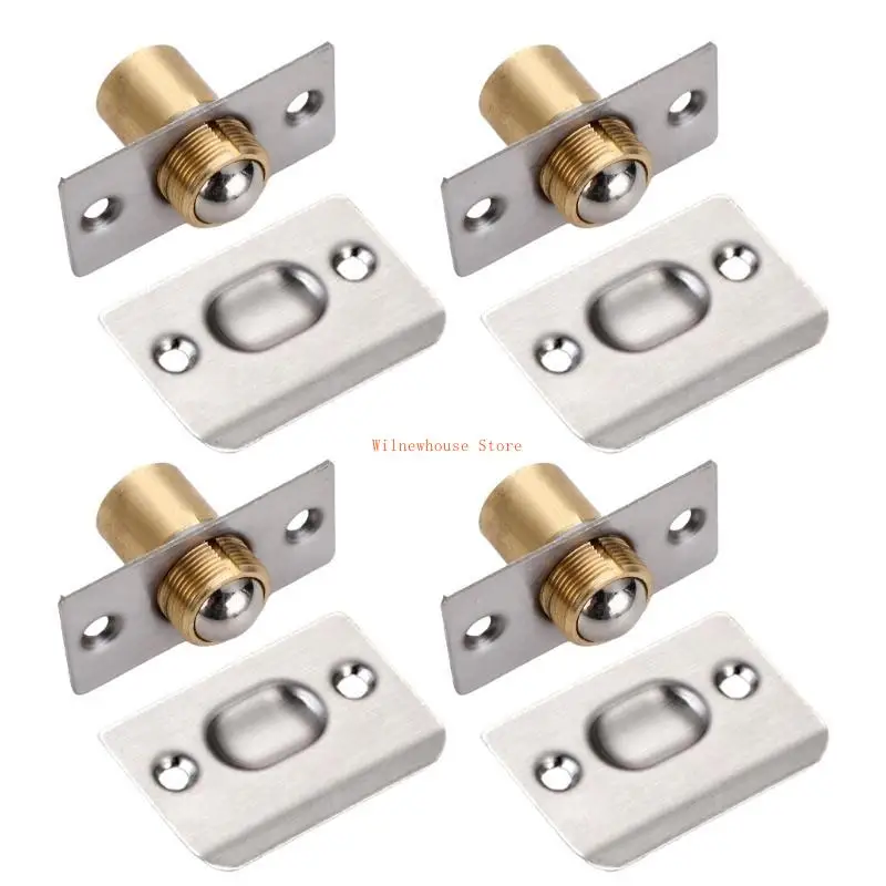 F62A 4pcs Магнитные шарики дверь ловит внутренние дверные регулируемые шарики магнитные защелки