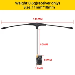BAYCK ELRS Receiver 2.4G NANO ExpressLRS 915MHz RX With T Type Antenna Support WiFi For RC FPV Racing Drone Quadcopter