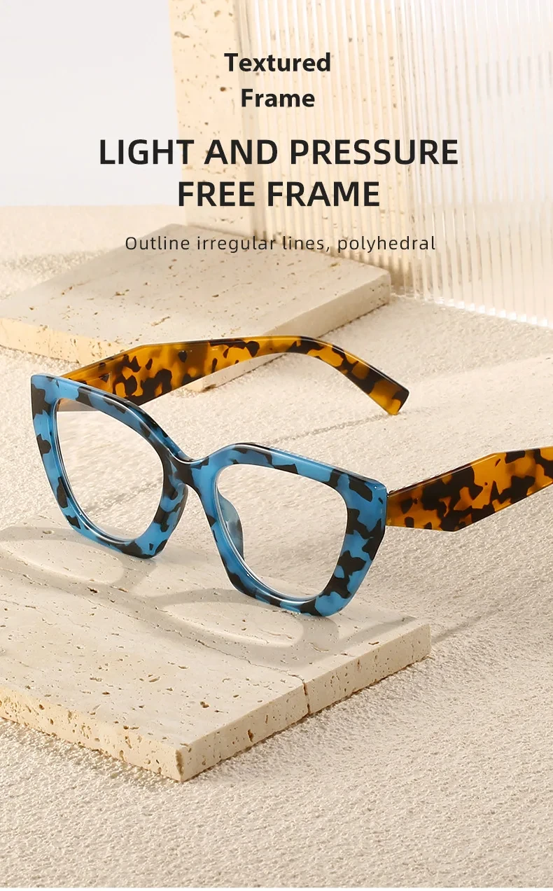 Neu in Cat Eye Optische Gläser Frauen Myopie Brillen Hyperopie Lesebrille Anti Blaues Licht Computer Brille – Detail 5