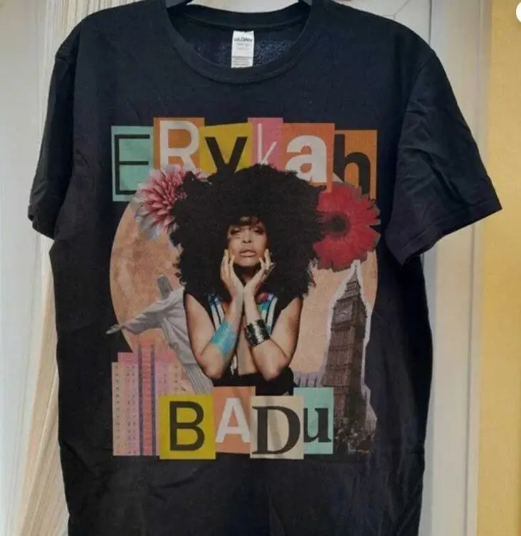 ERYKAH BADU Unisex Black T-shirt