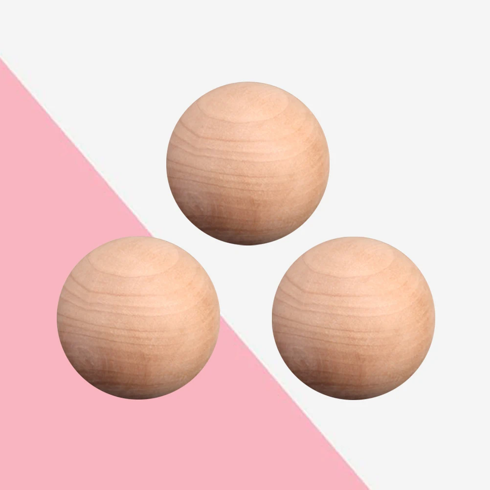 

Decorative Balls Wooden Auxiliary Materials Crafts Natural Unfinished Inflatable