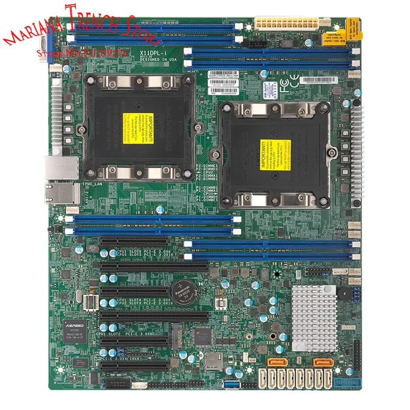 

X11DPL-i для Supermicro, двойная розетка, стандартная материнская плата Xeon, масштабируемые процессоры DDR4 10, SATA3 (6 Гбит/с), порты RAID 0,1,5,10