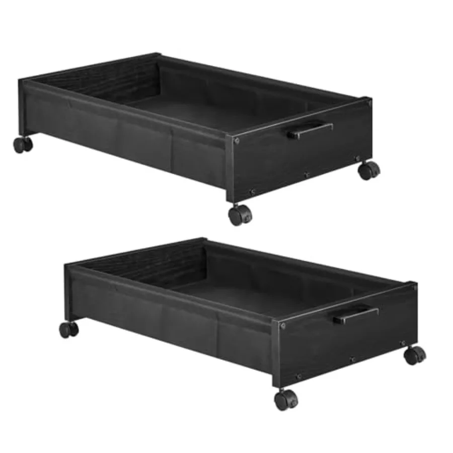 

Under Bed Storage with Wheels, Wooden Under Bed Drawers On Wheels, Rolling Under Bed Shoe Storage, Space Saving