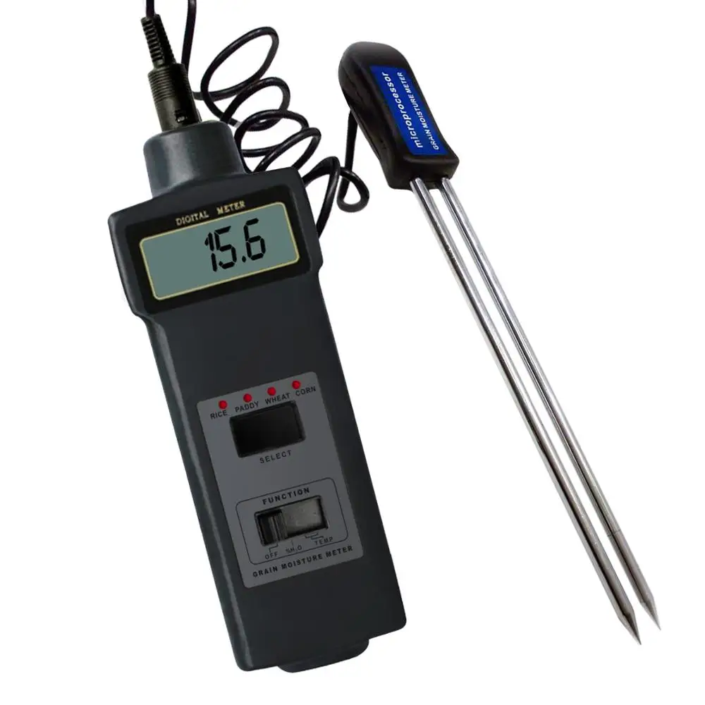 Handheld Digital Grain Moisture Meter 8-20% Tester Rice Corn Wheat Paddy with FREE 2-pin Probe