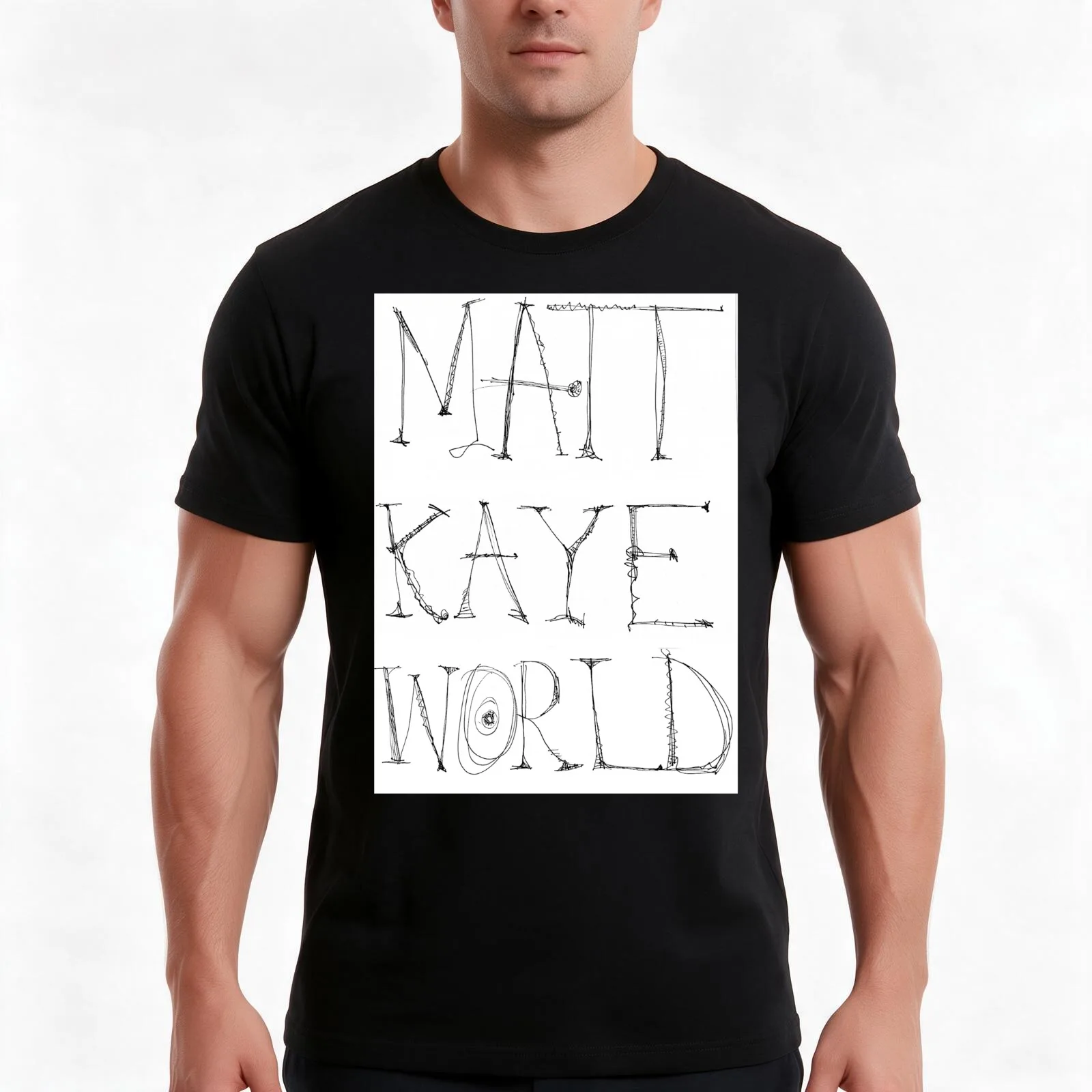 Matt Kaye World T-Shirt Summer Casual Cotton Tee Oversized Streetwear Tops Vintage Graphic Print Loose Fit Short Sleeve