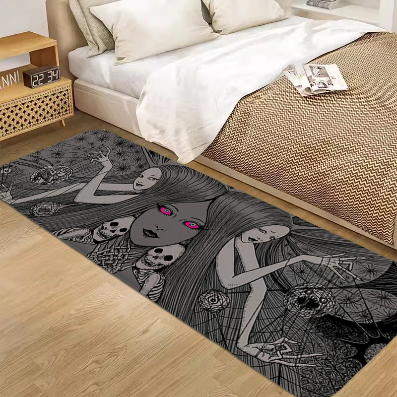 

Kitchen Treadmill Rugs S-Junji Itos Entrance Door Children's Bedroom Carpet for Home Entrance Non-slip Mat Room Floor Carpets