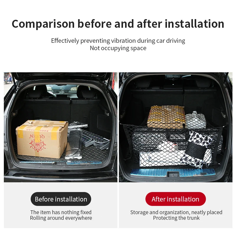 Auto Trunk Mesh voor Honda Odyssey RC1 RC2 RC4 2014 ~ 2023 2015 2016 2017 2018 2019 2020 2021 2022 Achterbagage Cargo Net Opslag Organizer Elastische Pocket Haken Accessoires