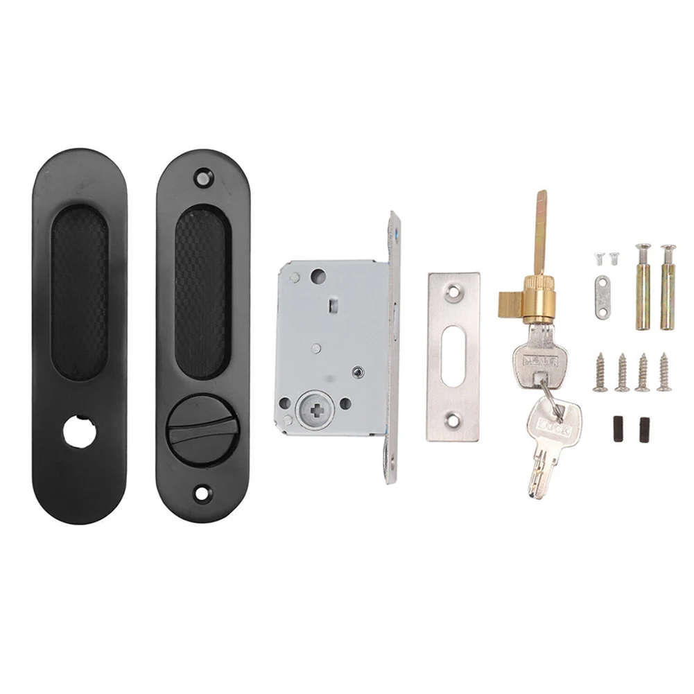 Latch Pocket Lock Anti Dust Oil Invisible Recessed Handle Sliding Door Lock Anti Dust Oil Sturdy And Resistant To Damage