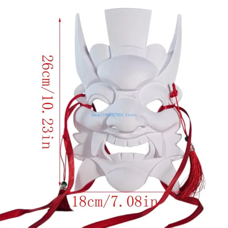 N7YF DIY Unpainted หน้ากาก Masquerade เปล่า Nuo Operas หน้ากากเปล่าทาสีหน้ากากสำหรับเด็กผู้ใหญ่ Blank Hand Painted Face Mask