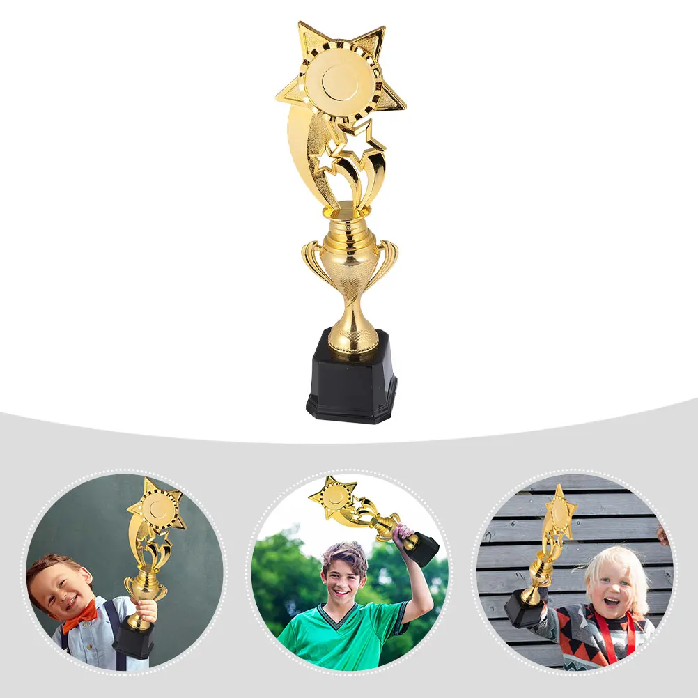 

Pentagram Shaped Trophy for Kids 36cm Small Size Creative Award Competition Prize Sports Party Favor Toy Game Reward