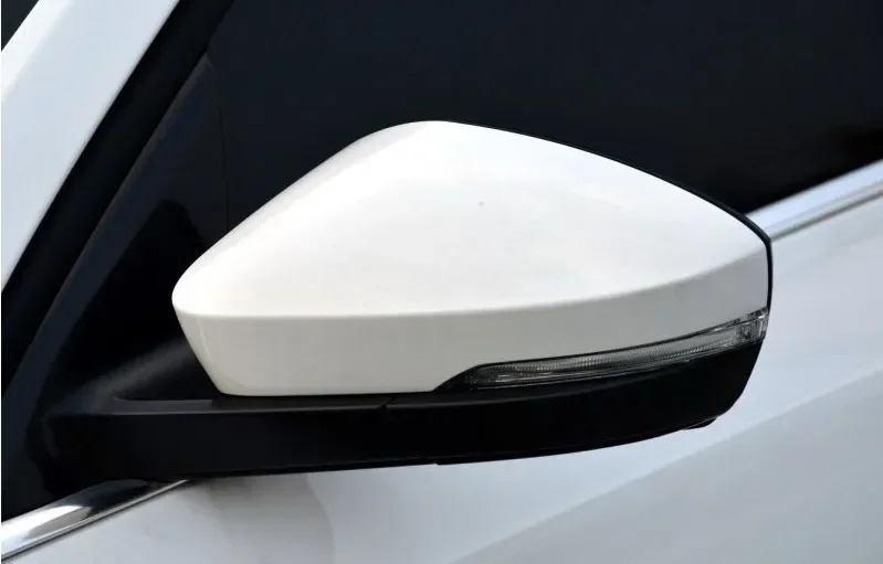 White Side Mirror Cover Cap for VW T-ROC T-CROSS 2018 2019 2020 Nivus 2020 2021 2022 rearview housing replace left right