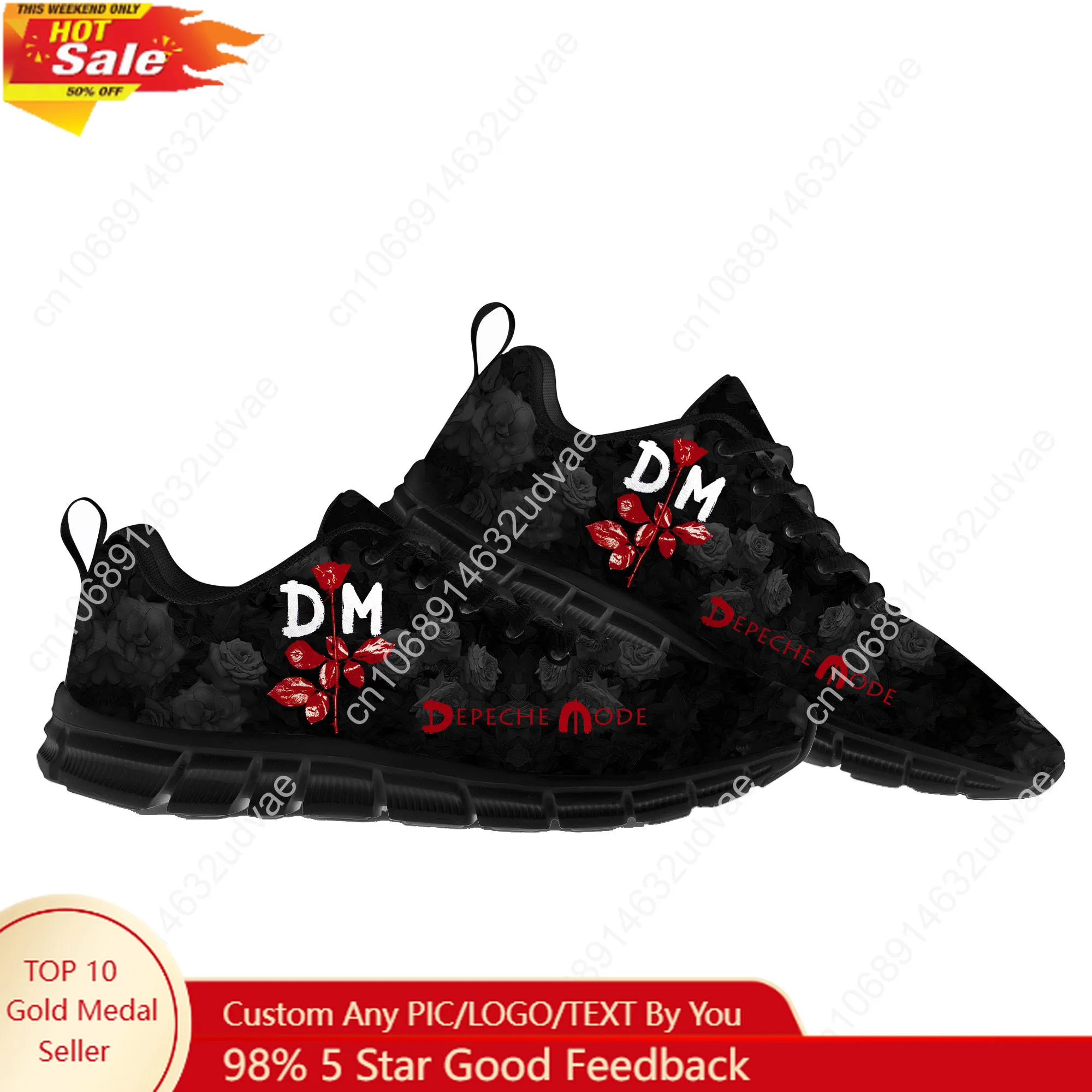 

Depeche Mode Sports Shoes Men Women Teenager Sneakers Footwear Casual Custom Couple Shoes Black
