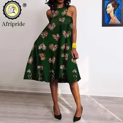 African Dresses for Women Off Shoulder High Waist Loose Dress Attire Print Outfits Dashiki Clothes Elegant Party A2225030