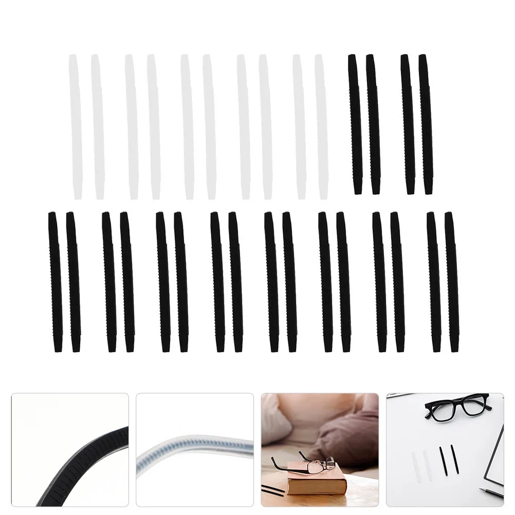 

30Pcs Glasses End Tips Silicone Anti-Slip Eyeglass Leg Covers Non-Slip Ear Sleeve Replacement for Sports Use Eyeglasses Sleeve