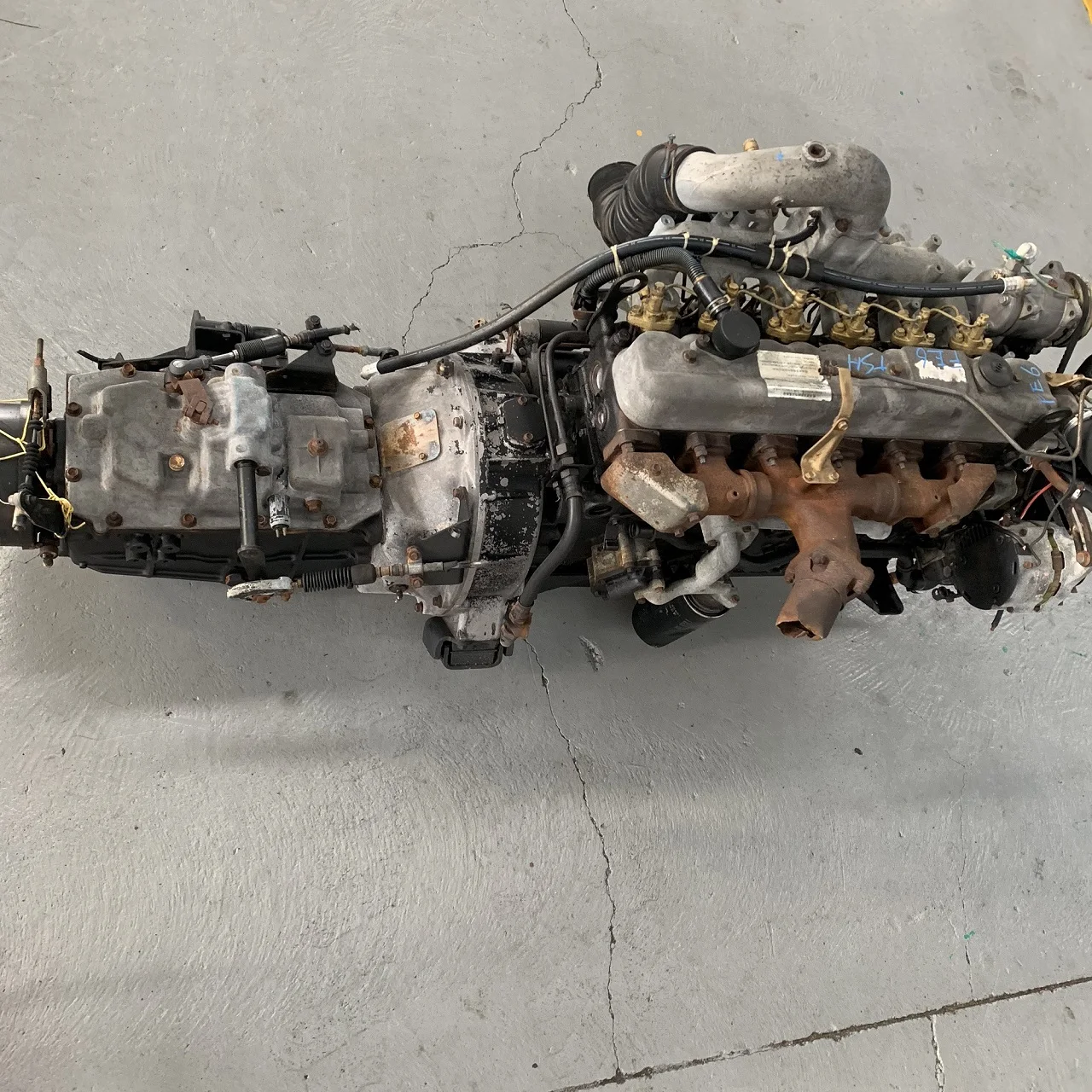 مجموعة محرك الديزل المستخدمة اليابان الأصلية المستخدمة لشاحنة نيسان FE6 6 أسطوانات 6.6L محرك مستعمل عالي الأداء على نطاق واسع